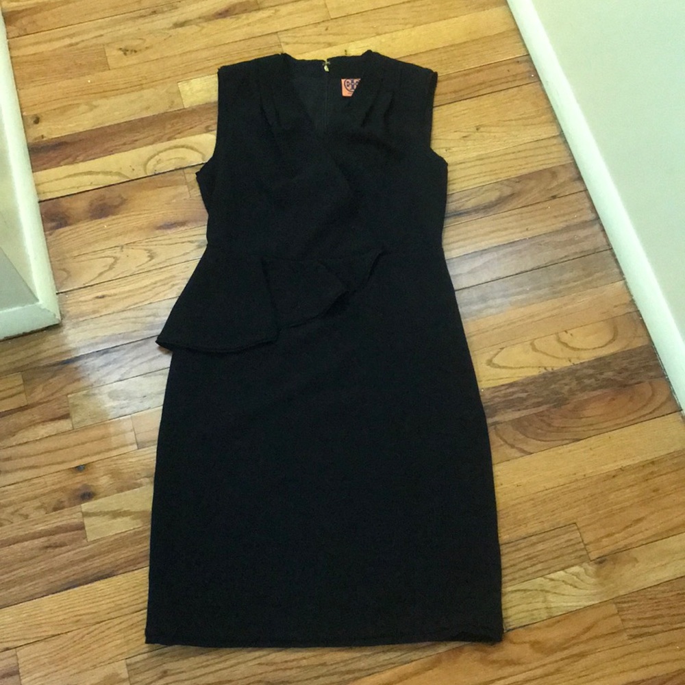 Tory Burch Black Peplum Dress Size 8